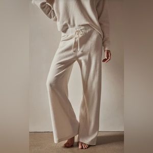 NWT James Perse Wide Leg Cashmere Lounge Pants Sz 3/L